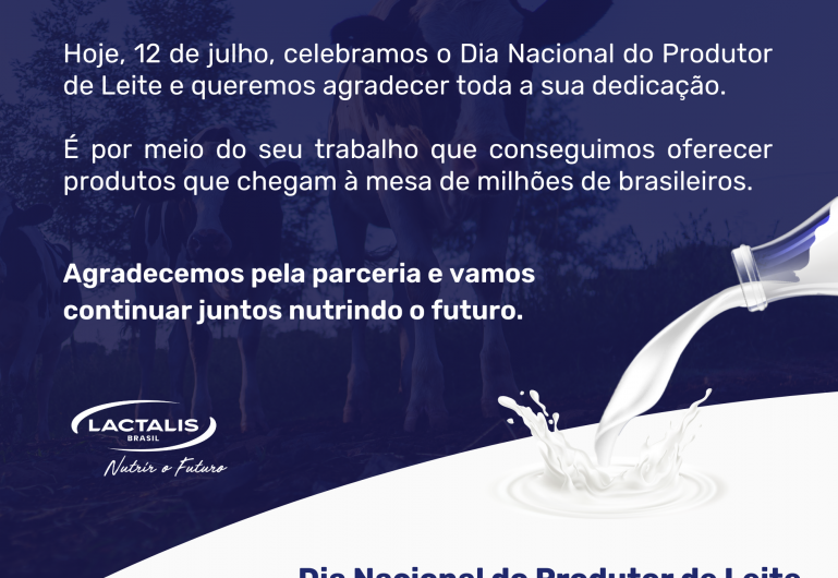 12 de Julho: Dia Nacional do Produtor de Leite